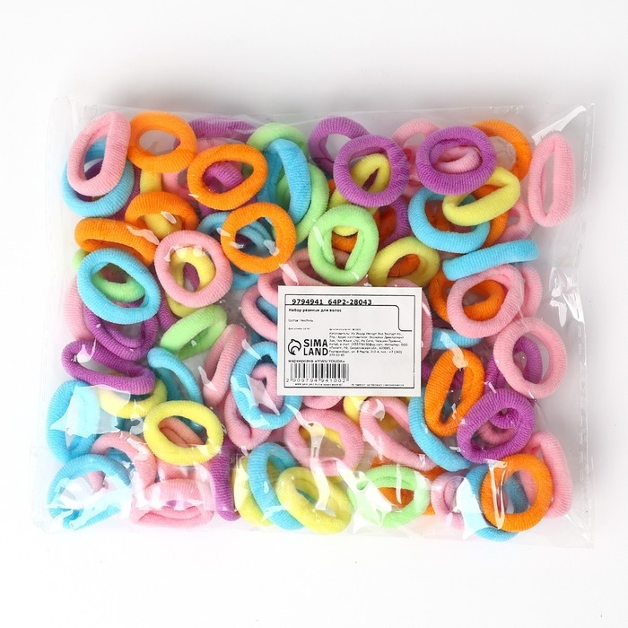 Резинки для волос «Самой нежной» набор, диаметр 2 см, 100 шт. Резинки для волос «Самой нежной» набор, диаметр 2 см, 100 шт.