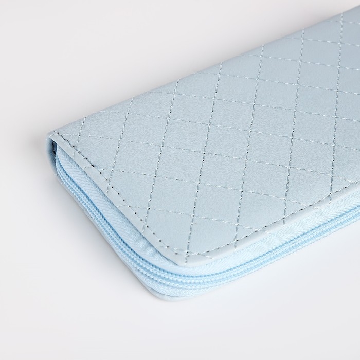 Кошелёк женский на молнии, цвет голубой Кошелёк женский на молнии, цвет голубой