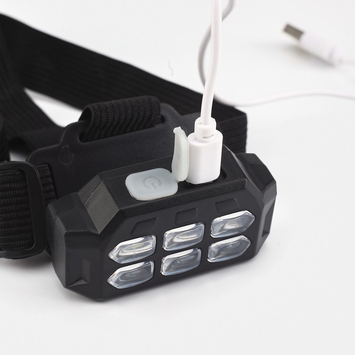 Фонарь налобный аккумуляторный  Фонарь налобный аккумуляторный "Мастер К.", 3 Вт, 6 XHP40, 5 режимов