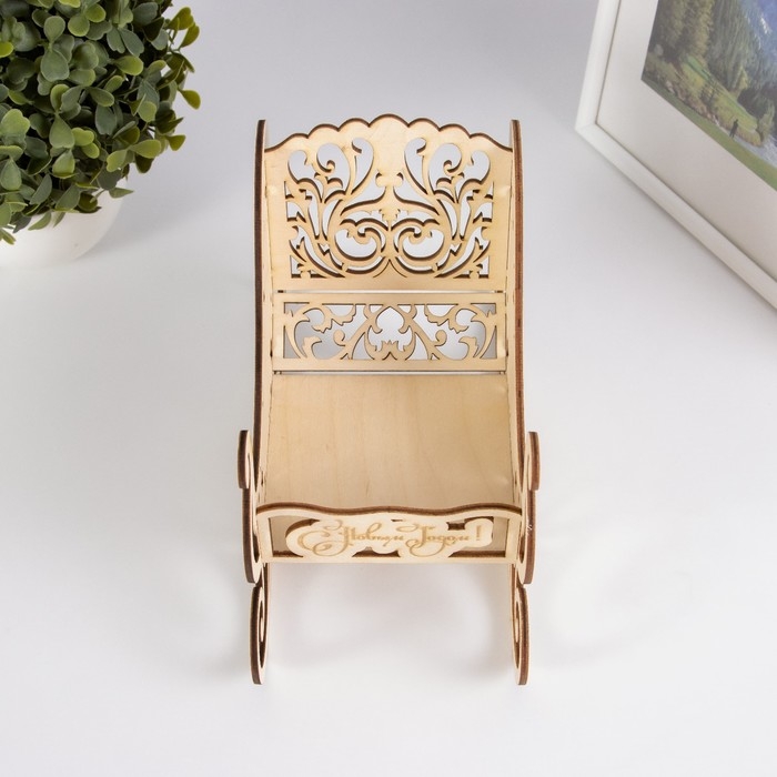 Шкатулка-сани  Шкатулка-сани "Змея. Узор" 21х14х10 см