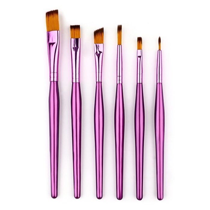 Кисть для рисования набор 6 шт. синтетика плоские «Твори» Кисть для рисования набор 6 шт. синтетика плоские «Твори»