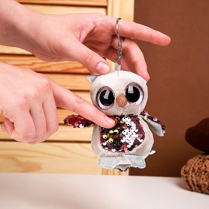 Мягкая игрушка «Сова», на брелоке, 10 см, цвета МИКС Мягкая игрушка «Сова», на брелоке, 10 см, цвета МИКС