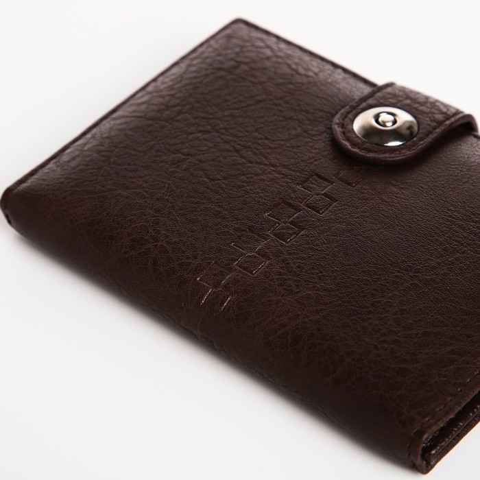 Обложка для документов 2 в 1: автодокументы, паспорт, цвет коричневый