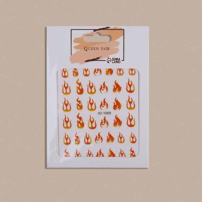 Наклейки для ногтей «Огоньки», цвет жёлтый/оранжевый Наклейки для ногтей «Огоньки», цвет жёлтый/оранжевый