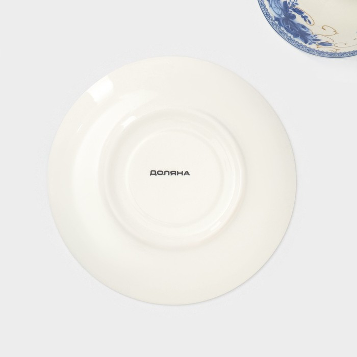 Сервиз чайный фарфоровый Доляна «Аззурро», 12 предметов: 6 чашек 240 мл, 6 блюдец d=15,2 см, цвет белый Сервиз чайный фарфоровый Доляна «Аззурро», 12 предметов: 6 чашек 240 мл, 6 блюдец d=15,2 см, цвет белый