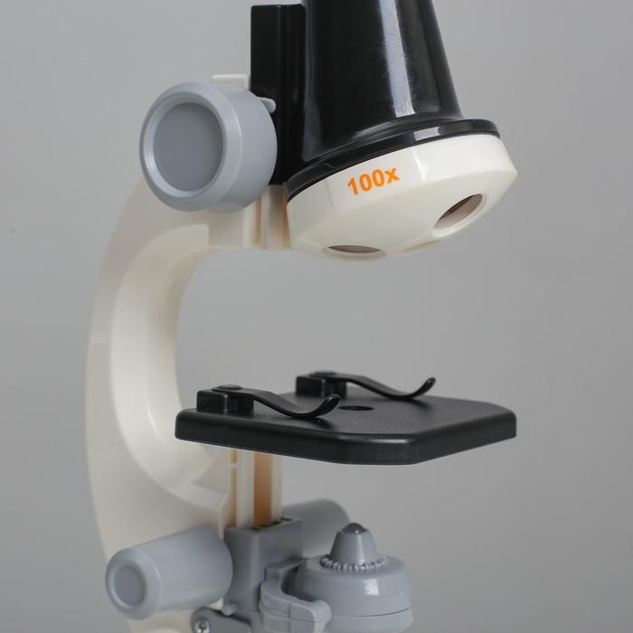 Микроскоп Микроскоп "Юный ботаник" кратность до х1200, белый, подсветка