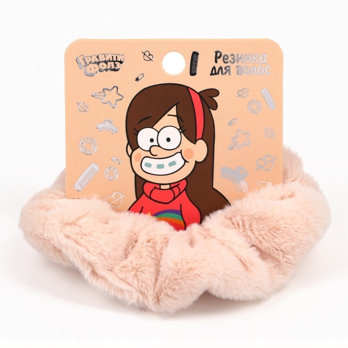 Резинка для волос, пушистая, 11 см, Гравити Фолз Резинка для волос, пушистая, 11 см, Гравити Фолз