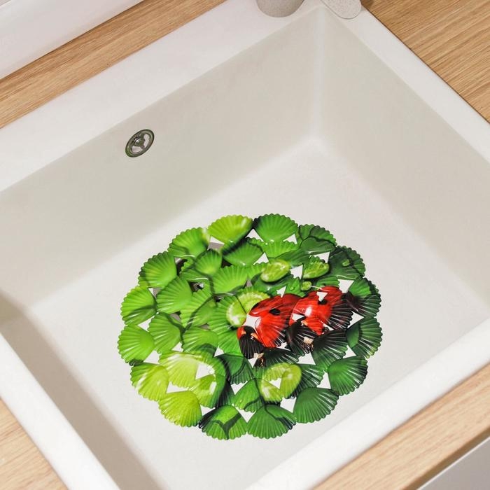 Коврик в раковину Доляна «Божья коровка», 28×28 см Коврик в раковину Доляна «Божья коровка», 28×28 см