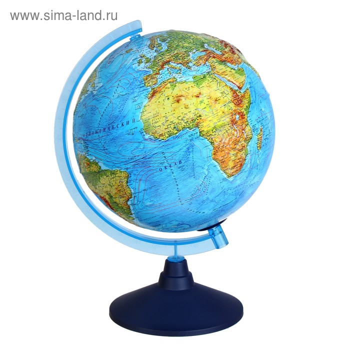Интерактивный глобус физико-политический рельефный, диаметр 250 мм, с подсветкой от батареек, с очками Интерактивный глобус физико-политический рельефный, диаметр 250 мм, с подсветкой от батареек, с очками