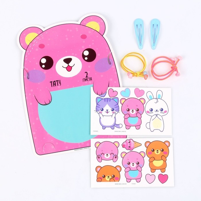 Набор с тату переводками «Мишка» Набор с тату переводками «Мишка»