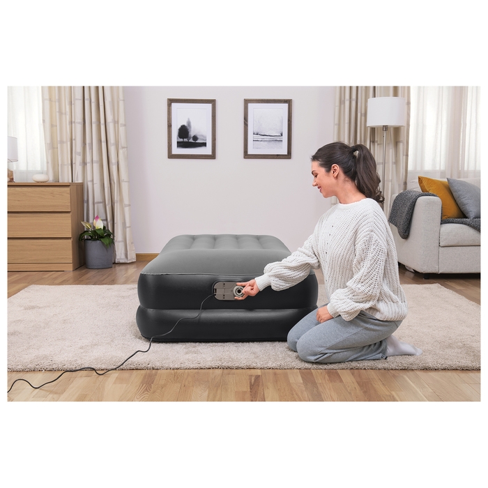 Кровать надувная Twin, 191 х 97 х 46 см, со встроенным электронасосом, 67401 Кровать надувная Twin, 191 х 97 х 46 см, со встроенным электронасосом, 67401