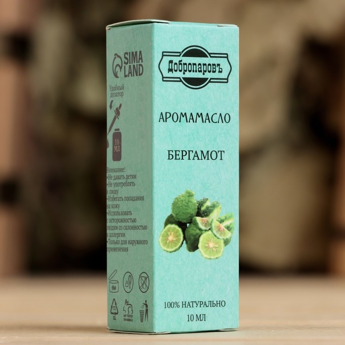 Эфирное масло Эфирное масло "Бергамот", удобный дозатор, 10мл, "Добропаровъ"
