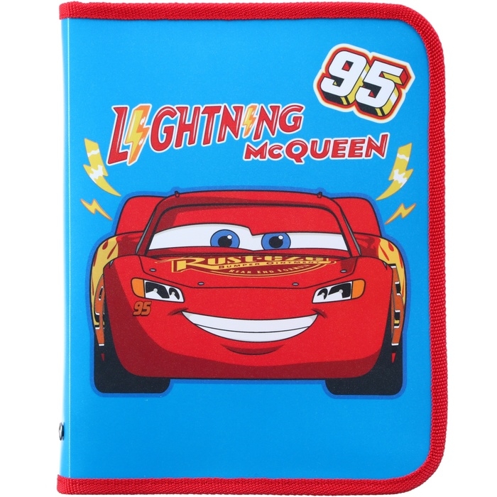 Папка пластиковая для тетрадей А5, на молнии, Тачки Папка пластиковая для тетрадей А5, на молнии, Тачки