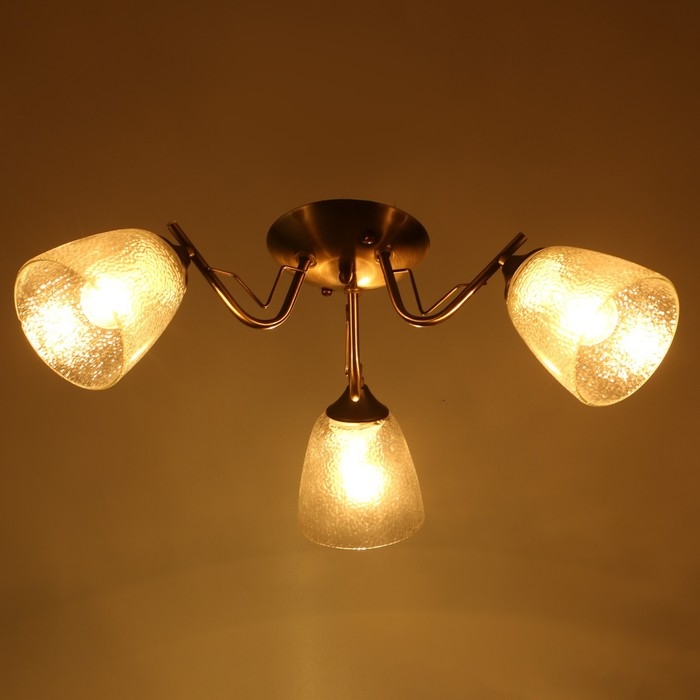 Люстра Люстра "Эсм BayerLuxина" 3хЕ27 40Вт бронза 47х47х19 см BayerLux