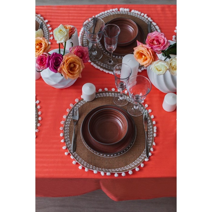 Салфетка сервировочная на стол Доляна «Африка», 38×38 см, цвет белый Салфетка сервировочная на стол Доляна «Африка», 38×38 см, цвет белый