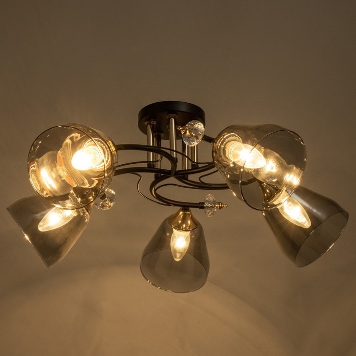 Люстра Люстра "Клео" 5хЕ27 40Вт черный 62х62х24см BayerLux