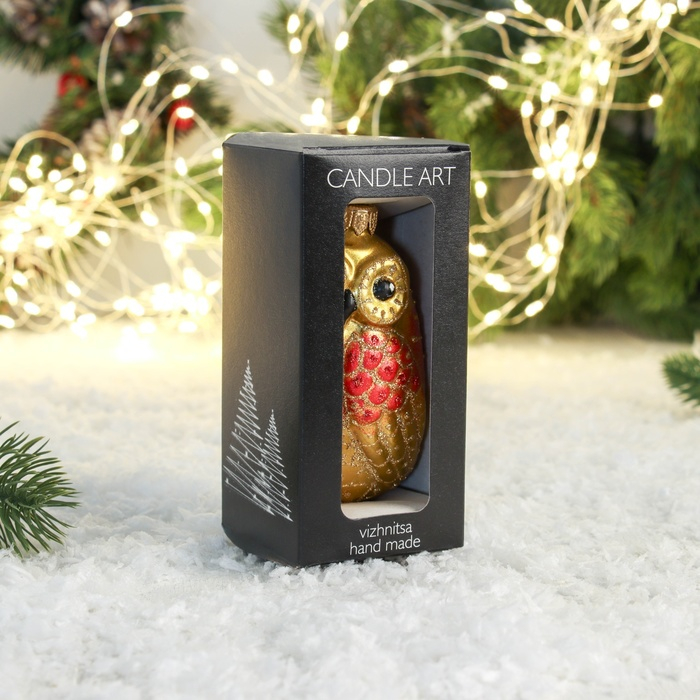 Ёлочная игрушка Ёлочная игрушка "Совушка" ручная роспись, 11 см,