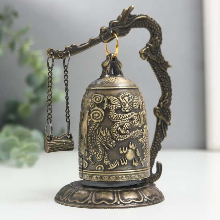 Колокол-гонг металл настольный  Колокол-гонг металл настольный "Дракон" 12х9х7 см