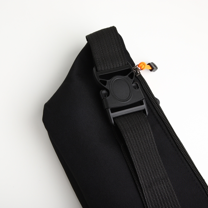 Поясная сумка на молнии, 3 наружных кармана, цвет чёрный Поясная сумка на молнии, 3 наружных кармана, цвет чёрный