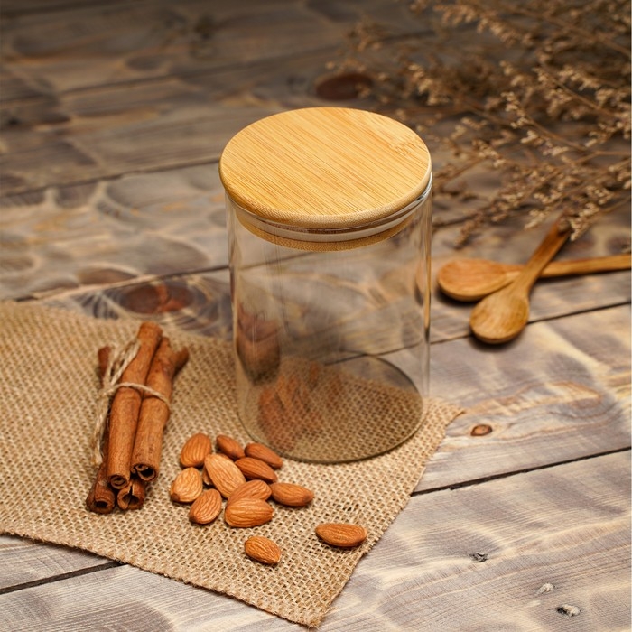 Банка стеклянная для сыпучих продуктов Magistro &laquo;Эко&raquo;, 550 мл, 8,5&times;12,5 см