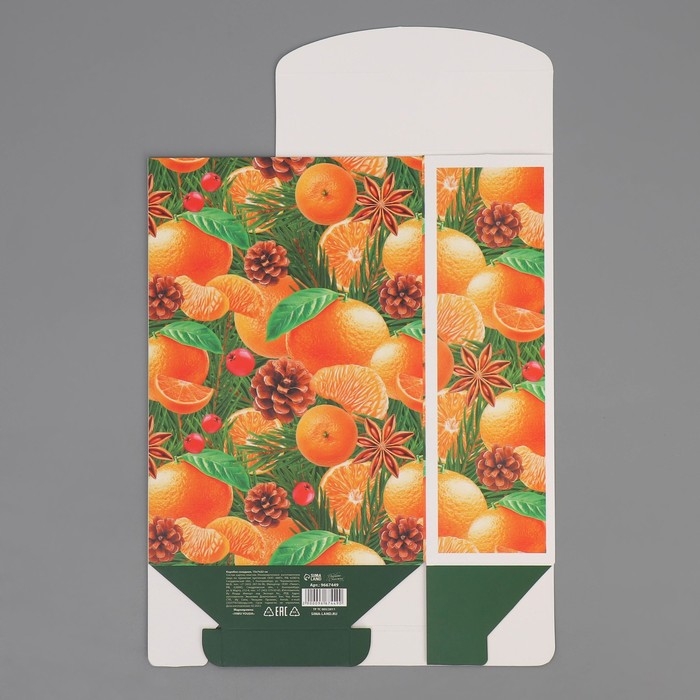 Коробка подарочная новогодняя складная «Зимние прянности», 15 х 7 х 22 см, Новый год Коробка подарочная новогодняя складная «Зимние прянности», 15 х 7 х 22 см, Новый год