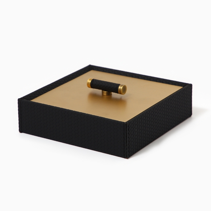 Шкатулка для украшений из экокожи, 15,3 х 15,3 см Шкатулка для украшений из экокожи, 15,3 х 15,3 см