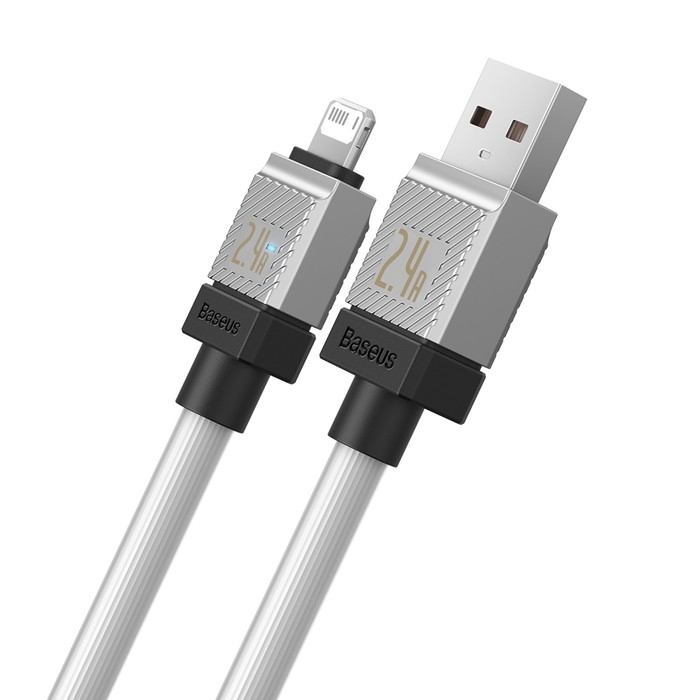 Кабель Baseus, Lightning - USB, 2.4 А, 2 м, белый Кабель Baseus, Lightning - USB, 2.4 А, 2 м, белый