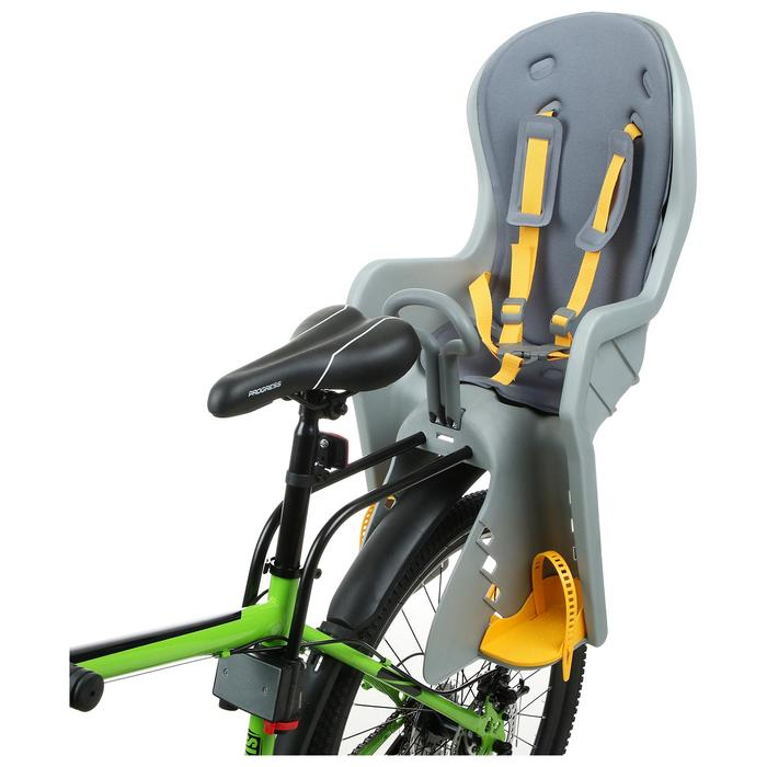 Велокресло заднее BQ-9-1 с ручкой, крепление на раму, цвет серый Велокресло заднее BQ-9-1 с ручкой, крепление на раму, цвет серый