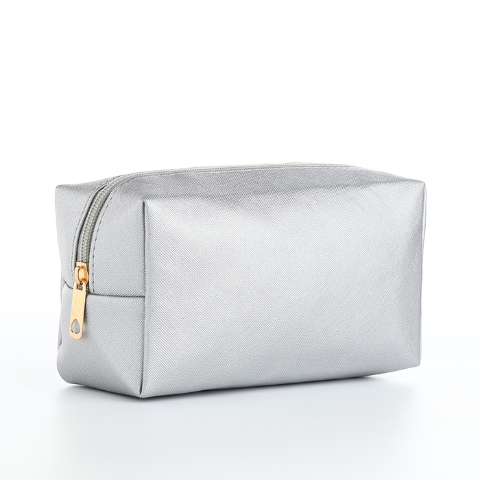 Косметичка на молнии, цвет серебряный Косметичка на молнии, цвет серебряный