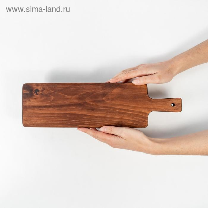 Доска разделочная, для подачи на ножках из натурального кедра Mаgistrо, 38×10,5×6,5 см, с ручкой, цвет шоколадный Доска разделочная, для подачи на ножках из натурального кедра Mаgistrо, 38×10,5×6,5 см, с ручкой, цвет шоколадный