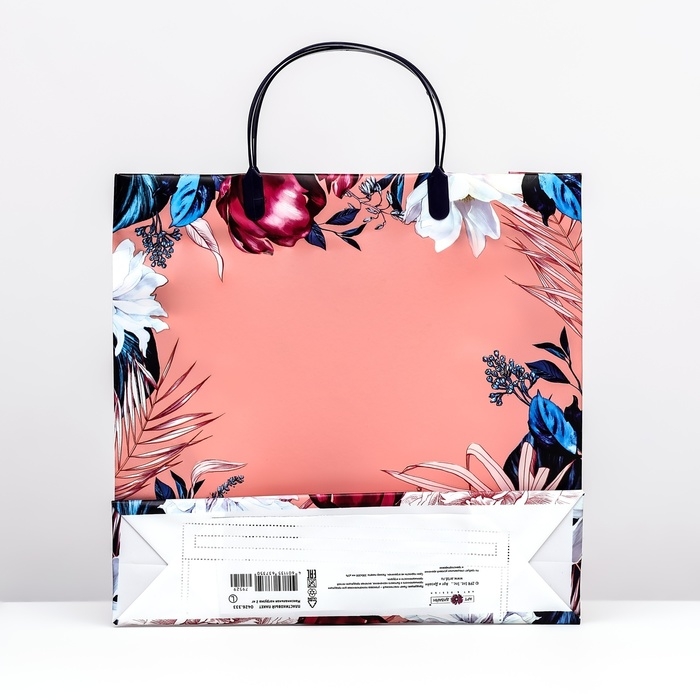 Пакет Пакет "Цветочное настроение", мягкий пластик, 30 х 27 х 8,5 см, 140 мкм