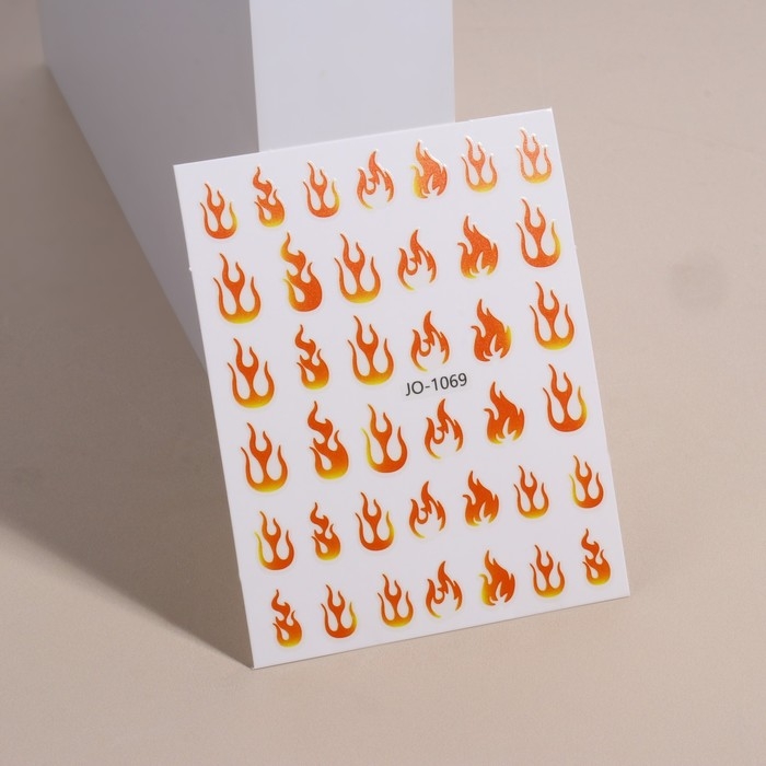 Наклейки для ногтей «Огоньки», цвет жёлтый/оранжевый Наклейки для ногтей «Огоньки», цвет жёлтый/оранжевый