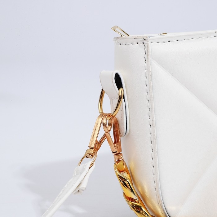 Сумка кросс-боди на молнии, цвет белый Сумка кросс-боди на молнии, цвет белый