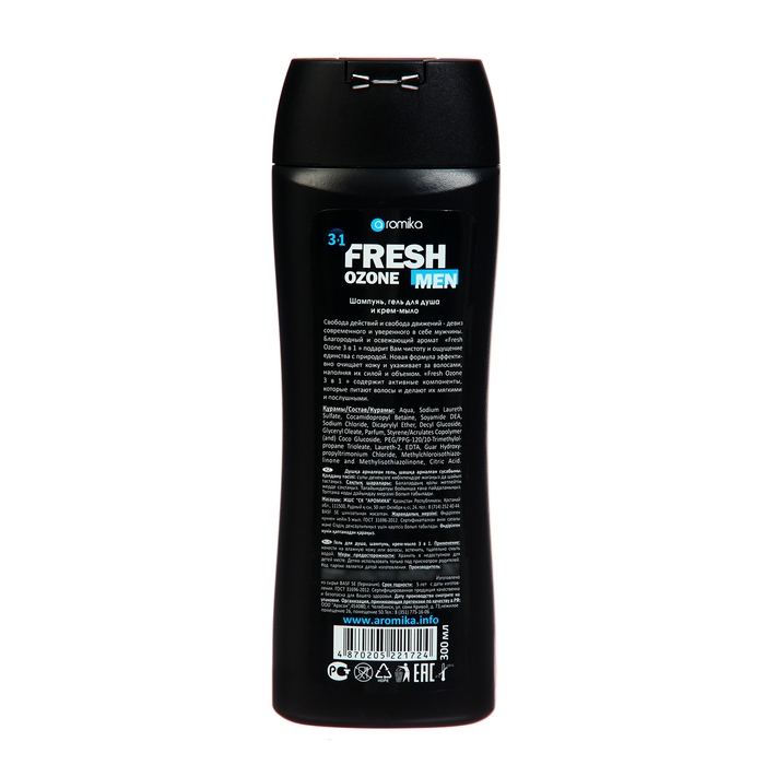 Шампунь для мужчин 3 в 1 FRESH OZONE, 300 мл Шампунь для мужчин 3 в 1 FRESH OZONE, 300 мл
