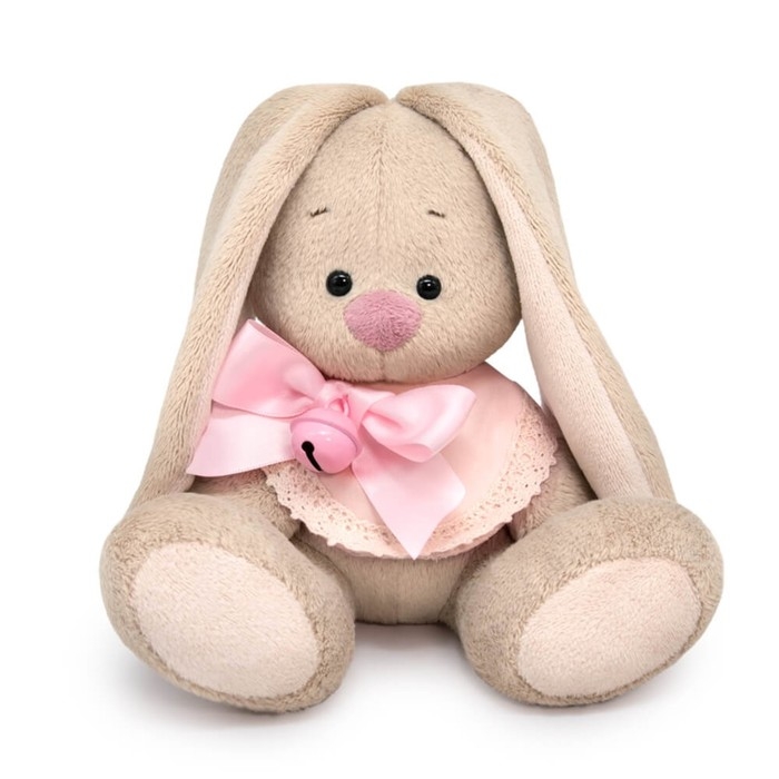 Мягкая игрушка «Зайка Ми в слюнявчике с бубенчиком», 15 см Мягкая игрушка «Зайка Ми в слюнявчике с бубенчиком», 15 см