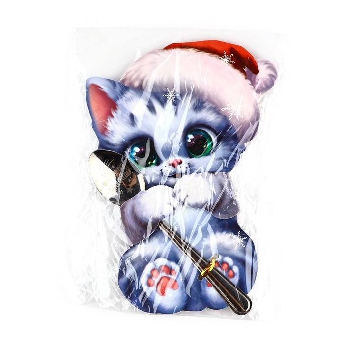 Ложка сувенирная на открытке "Исполнения желаний", 3 х 14 см