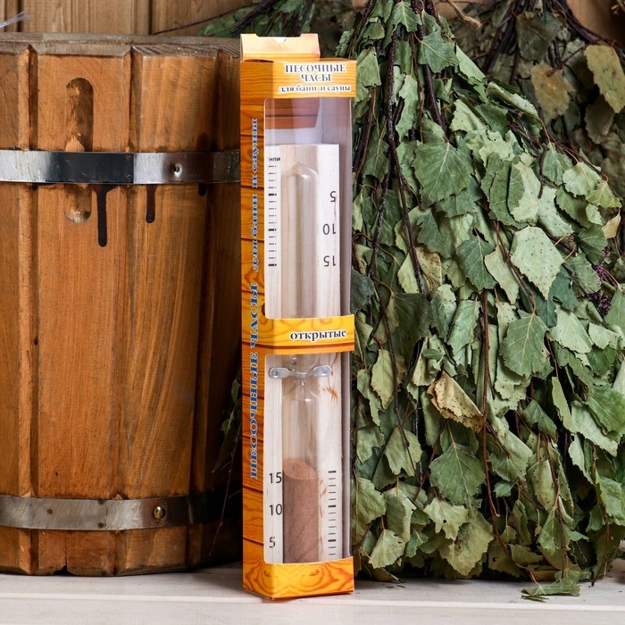 Часы песочные для бани и сауны ЧПС-1Г (15 мин) в картонной коробке Часы песочные для бани и сауны ЧПС-1Г (15 мин) в картонной коробке