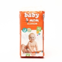 Подгузники для детей «Baby Mom» Econom 4, (7-18 кг), 40 шт