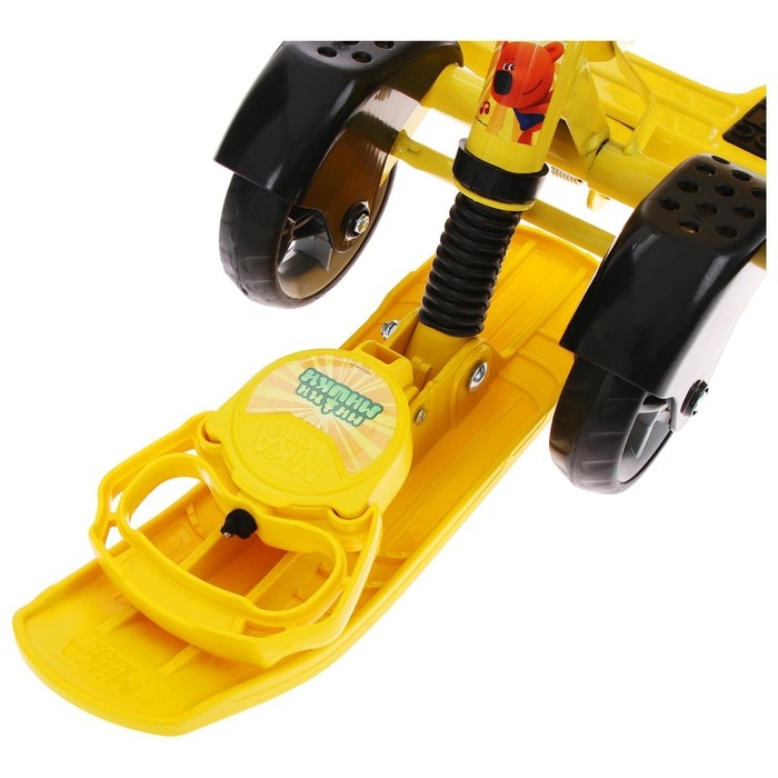 Снегокат с колёсами «Тимка спорт 6 Ми-ми-мишки», с родительской ручкой, со спинкой и ремнём безопасности Снегокат с колёсами «Тимка спорт 6 Ми-ми-мишки», с родительской ручкой, со спинкой и ремнём безопасности