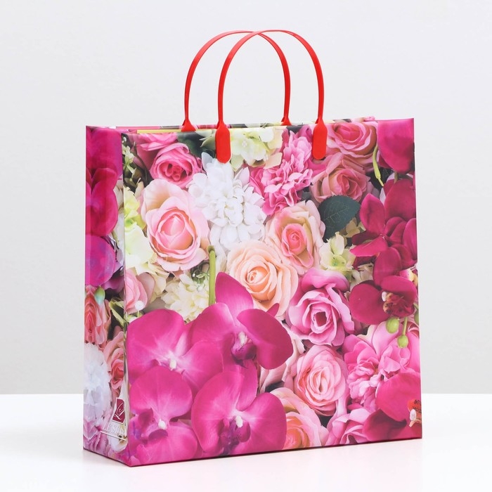 Пакет Пакет "Любимые цветы", мягкий пластик, 30 x 30 см, 100 мкм