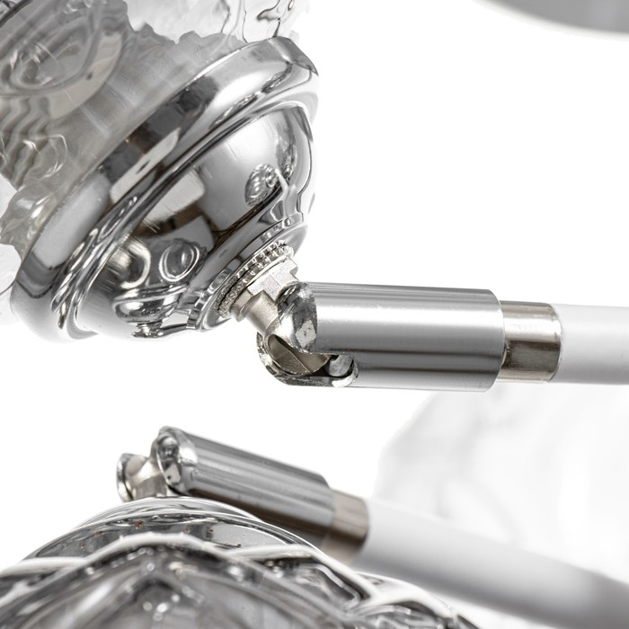 Люстра "Фернанда" 6хЕ27 40Вт бело-хромовый 65х44х26 см BayerLux