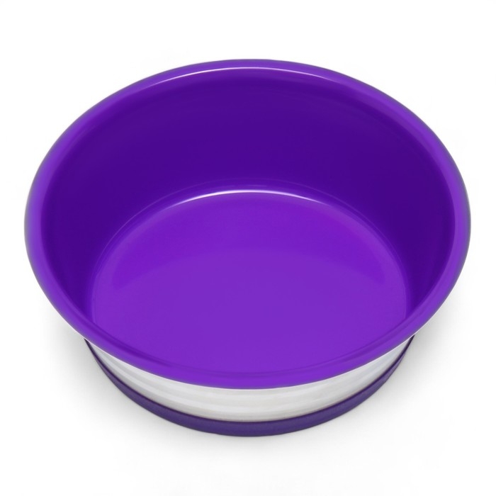 Миска утяжеленная цветная, с силиконовым основанием, 300 мл, фиолетовая Миска утяжеленная цветная, с силиконовым основанием, 300 мл, фиолетовая
