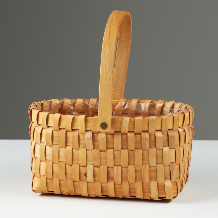 Корзина плетеная, 24 x 16,5 x 12/27 см, секвойя Корзина плетеная, 24 x 16,5 x 12/27 см, секвойя