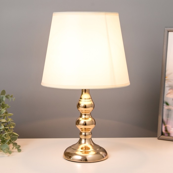 Лампа настольная Лампа настольная "Адель" 1х40Вт Е27 220В золото 21х21х37 см RISALUX