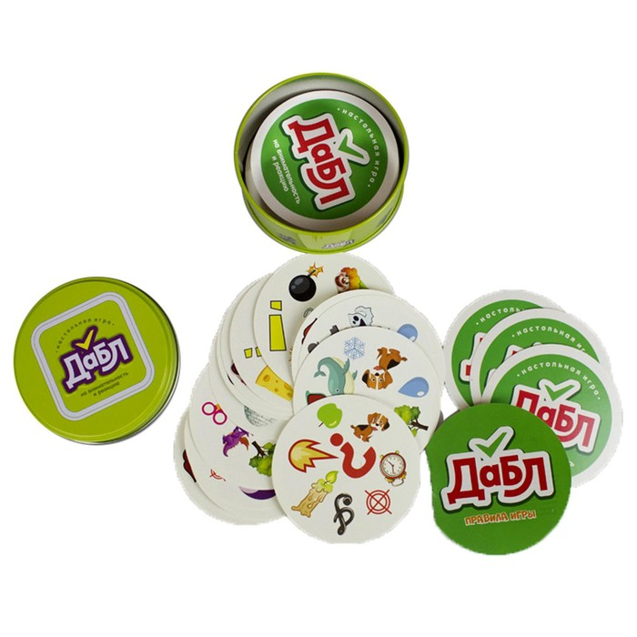 Игра настольная «Дабл», в железной банке, от 2 игроков, 3+ Игра настольная «Дабл», в железной банке, от 2 игроков, 3+