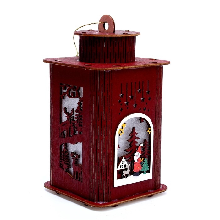 Новогодний декор с подсветкой «Фонарь» 9 × 9 × 16 см Новогодний декор с подсветкой «Фонарь» 9 × 9 × 16 см