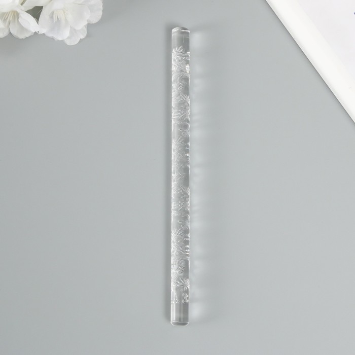 Скалка для творчества акрил Скалка для творчества акрил "Снежинки" 16х1 см