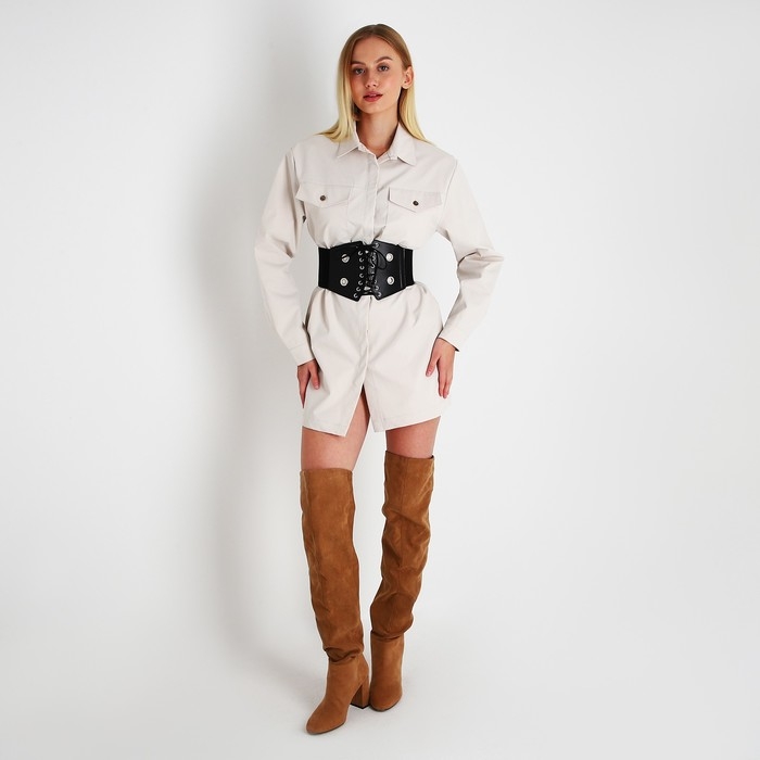 Корсет на кнопках, высота 10-14 см, цвет чёрный Корсет на кнопках, высота 10-14 см, цвет чёрный