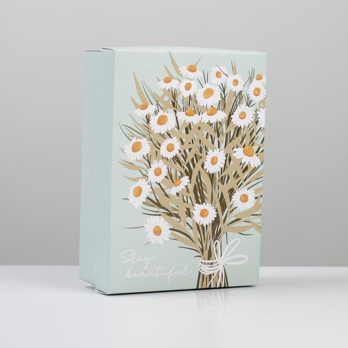 Коробка подарочная складная, упаковка, «Ромашки», 21 х 15 х 7 см Коробка подарочная складная, упаковка, «Ромашки», 21 х 15 х 7 см