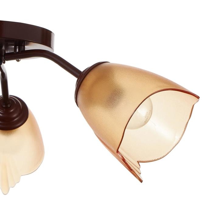 Люстра Оникс 3х15Вт E27 коричневый 50х50х15см BayerLux